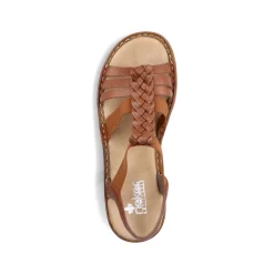 Rieker Damen Riemchensandalen karamellbraun