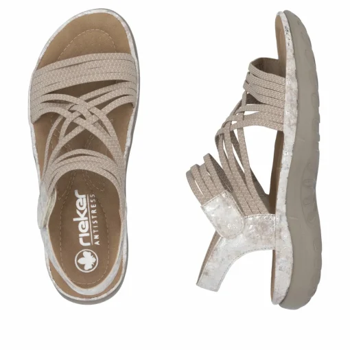 Rieker Damen Riemchensandalen cremebeige