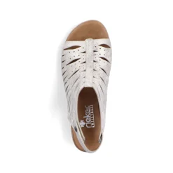 Rieker Damen Riemchensandaletten silber-metallic