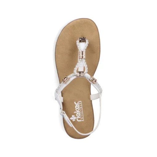 Rieker Damen Riemchensandalen kristallweiß