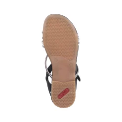 Rieker Damen Riemchensandalen tiefschwarz