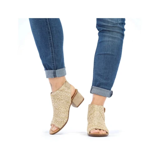Rieker Damen Riemchensandaletten sandbeige