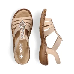 Rieker Damen Riemchensandalen hellbraun