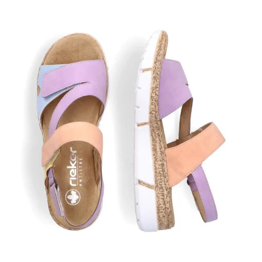 Rieker Damen Riemchensandalen pastellbunt