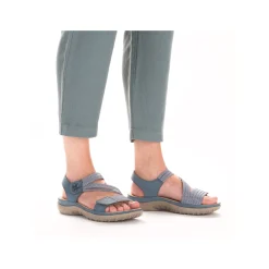 Rieker Damen Riemchensandalen himmelblau