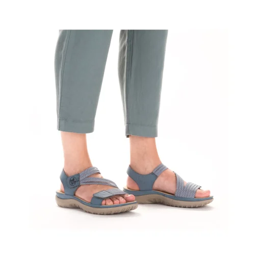 Rieker Damen Riemchensandalen himmelblau