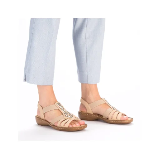 Rieker Damen Riemchensandalen hellbraun