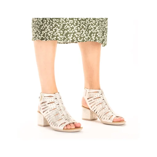Rieker Damen Riemchensandaletten silber-metallic
