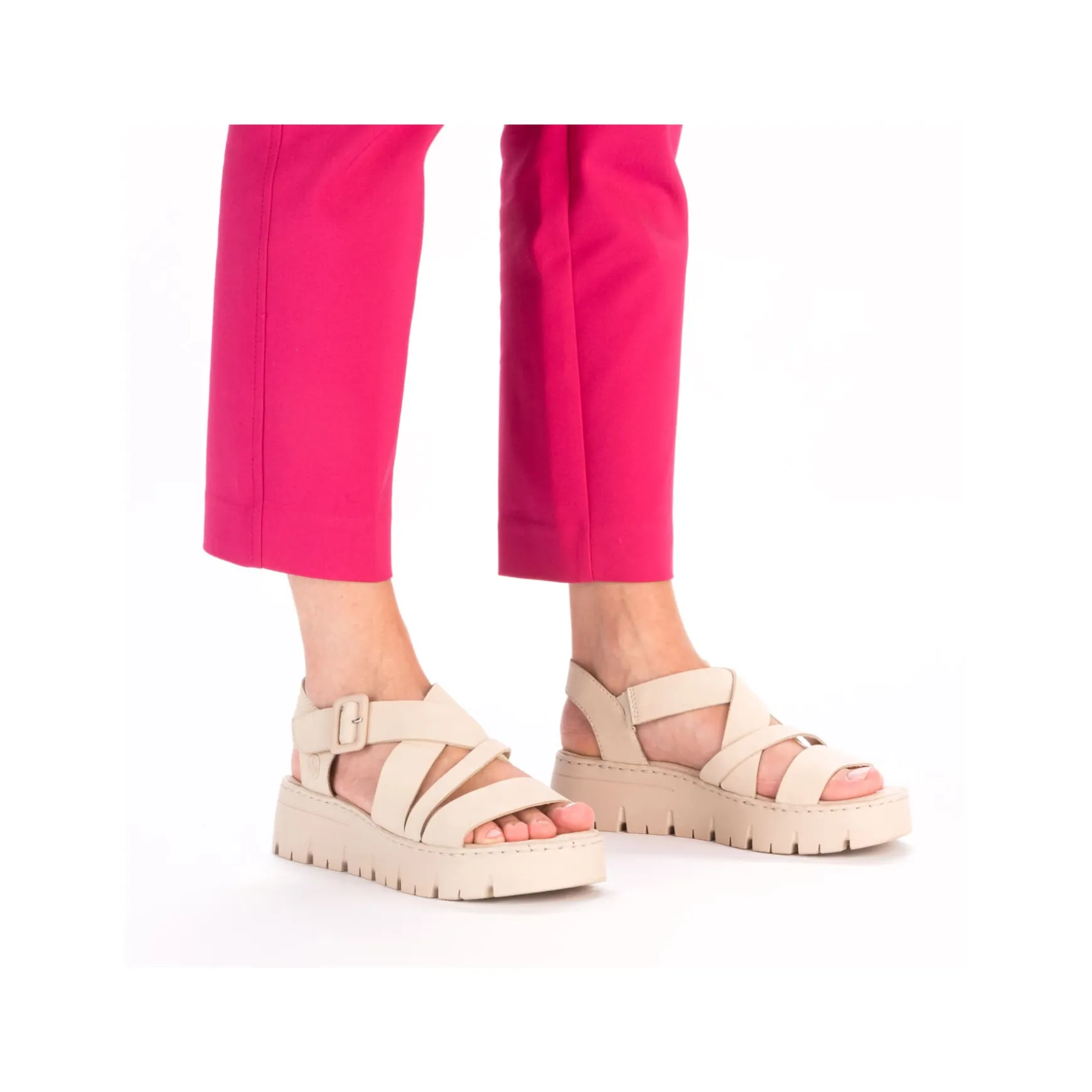 Rieker Damen Riemchensandalen hellbeige