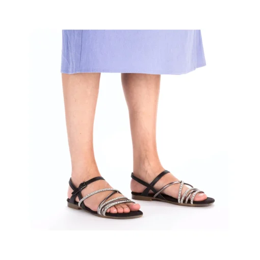 Rieker Damen Riemchensandalen tiefschwarz