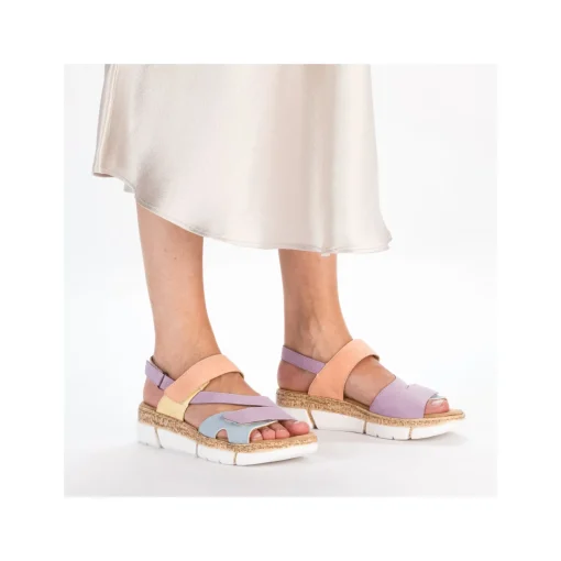 Rieker Damen Riemchensandalen pastellbunt
