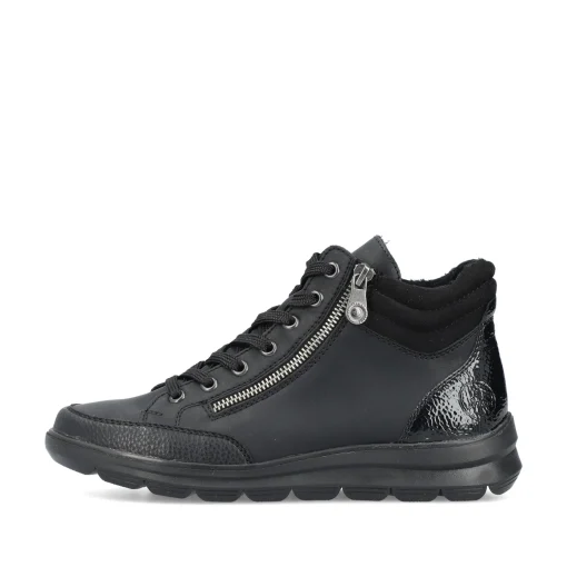 Rieker Damen Schnürschuhe asphaltschwarz