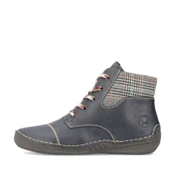 Rieker Damen Schnürschuhe stahlblau