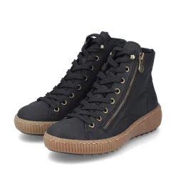 Rieker Damen Schnürschuhe carbonschwarz