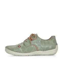 Rieker Damen Schnürschuhe grüngrau