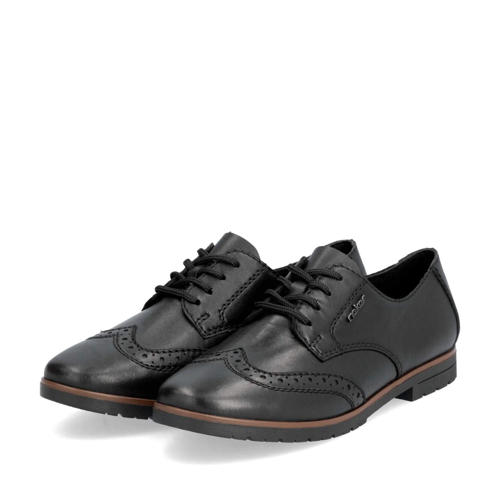 Rieker Damen Schnürschuhe tiefschwarz