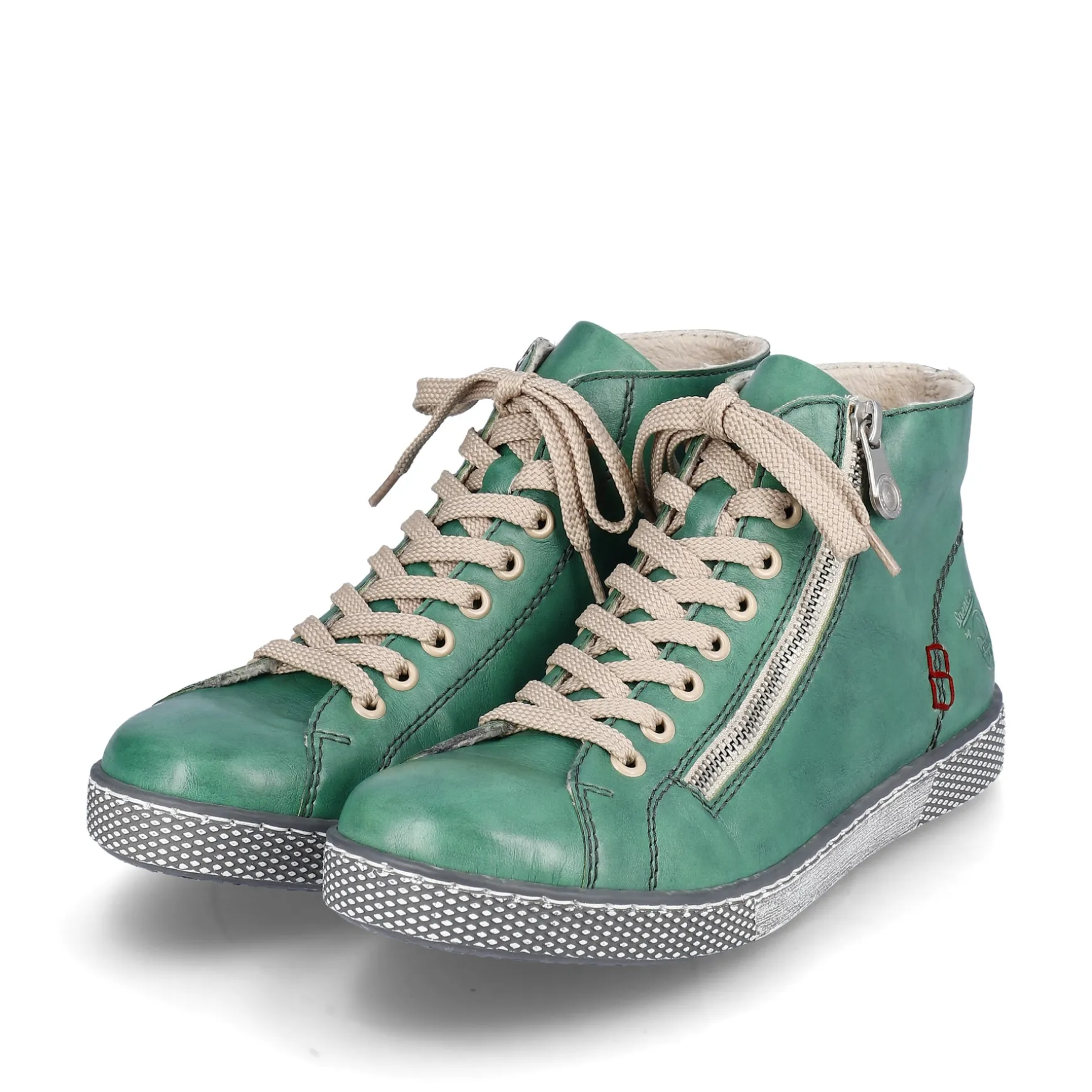 Rieker Damen Schnürschuhe smaragdgrün