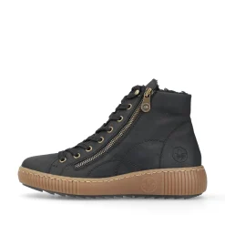 Rieker Damen Schnürschuhe carbonschwarz