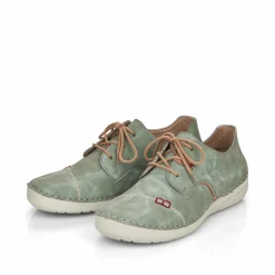 Rieker Damen Schnürschuhe grüngrau