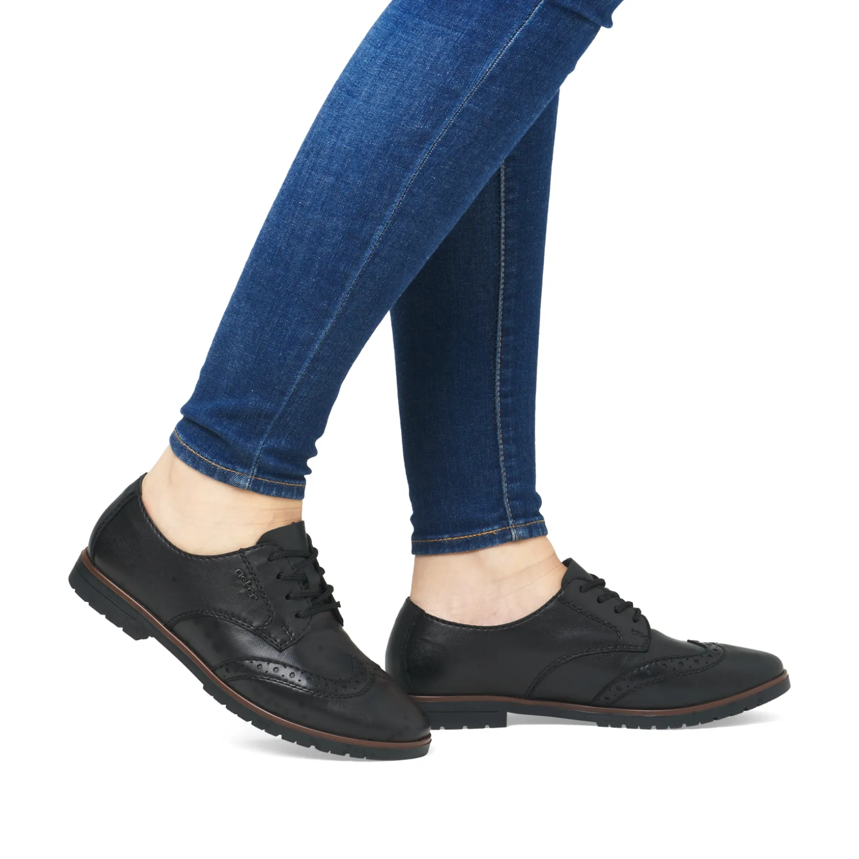 Rieker Damen Schnürschuhe tiefschwarz