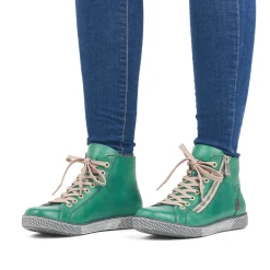 Rieker Damen Schnürschuhe smaragdgrün