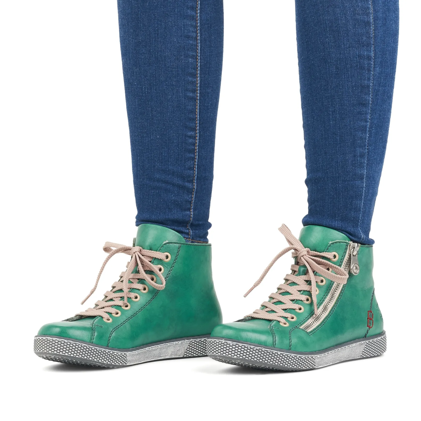 Rieker Damen Schnürschuhe smaragdgrün