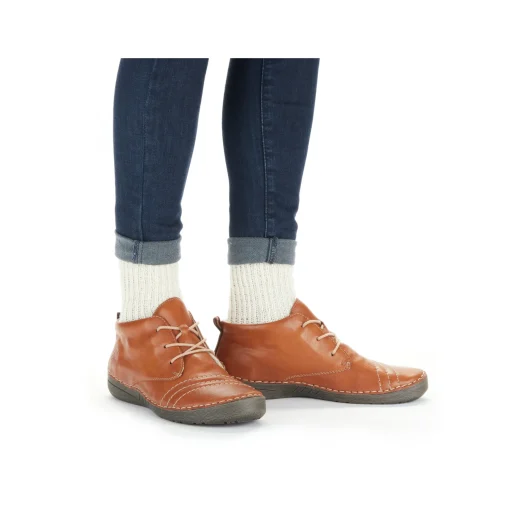 Rieker Damen Schnürschuhe karamellbraun