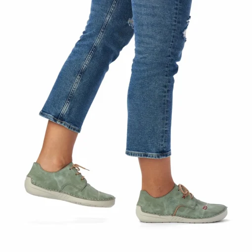 Rieker Damen Schnürschuhe grüngrau