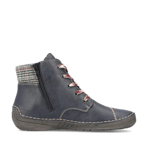 Rieker Damen Schnürschuhe stahlblau