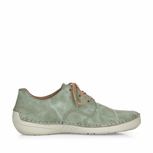 Rieker Damen Schnürschuhe grüngrau