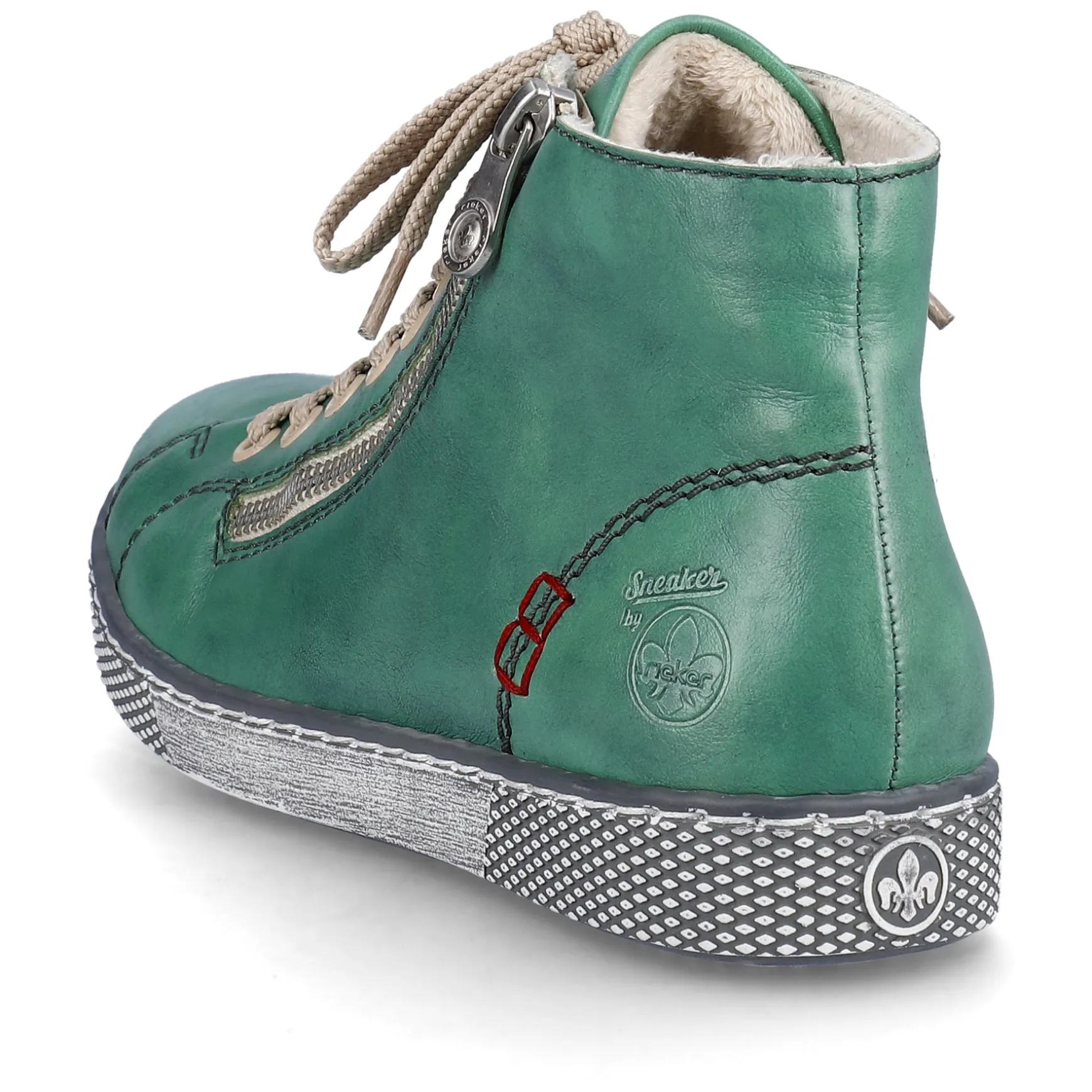 Rieker Damen Schnürschuhe smaragdgrün