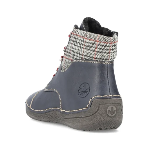 Rieker Damen Schnürschuhe stahlblau