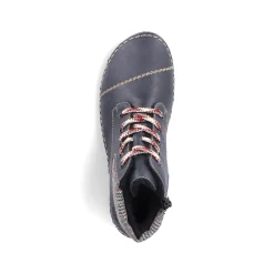 Rieker Damen Schnürschuhe stahlblau