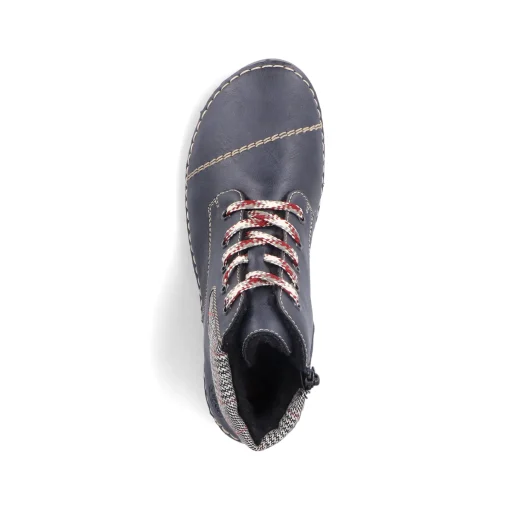 Rieker Damen Schnürschuhe stahlblau
