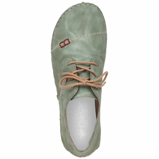 Rieker Damen Schnürschuhe grüngrau