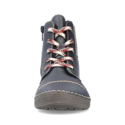 Rieker Damen Schnürschuhe stahlblau