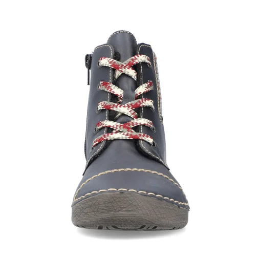 Rieker Damen Schnürschuhe stahlblau