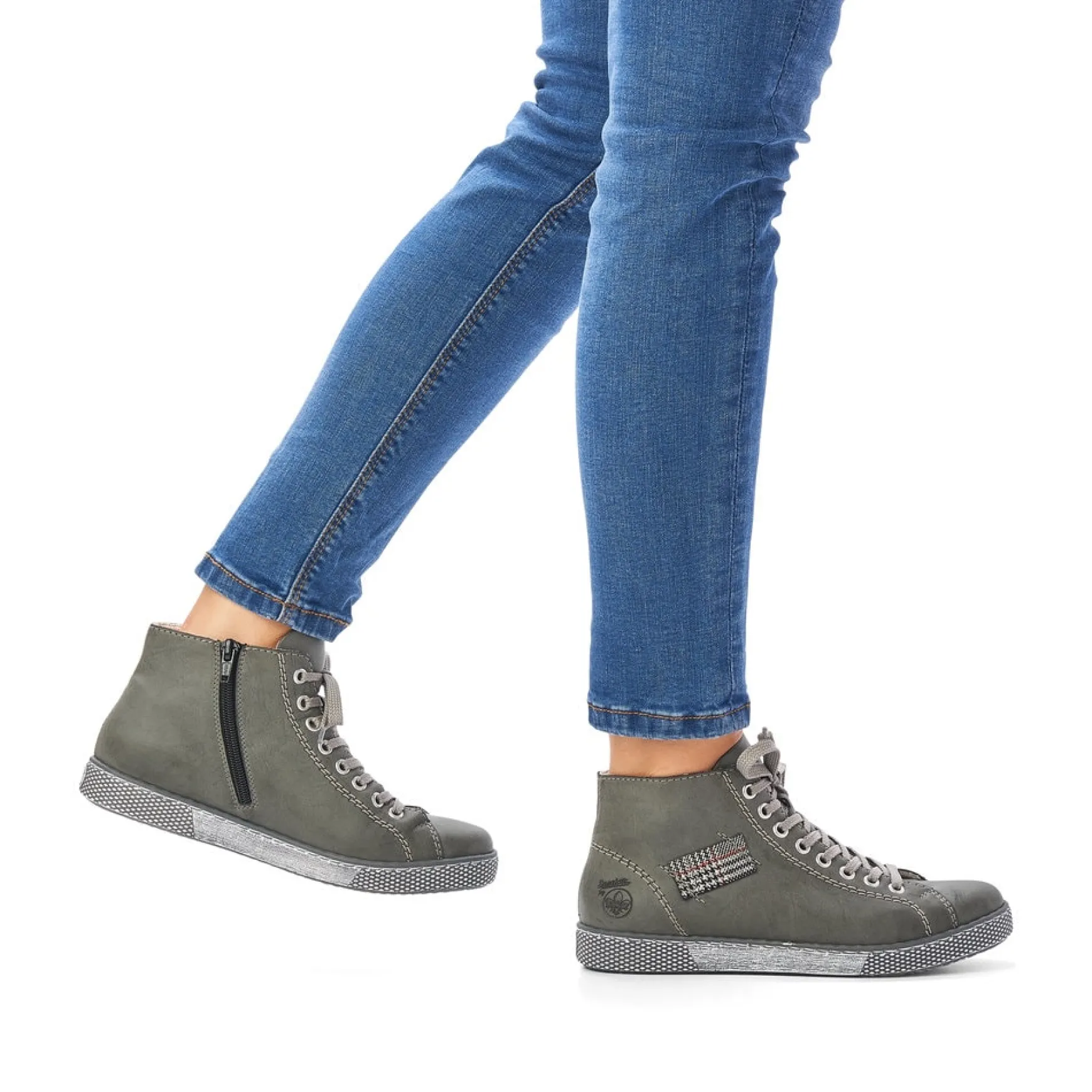 Rieker Damen Schnürschuhe anthrazit