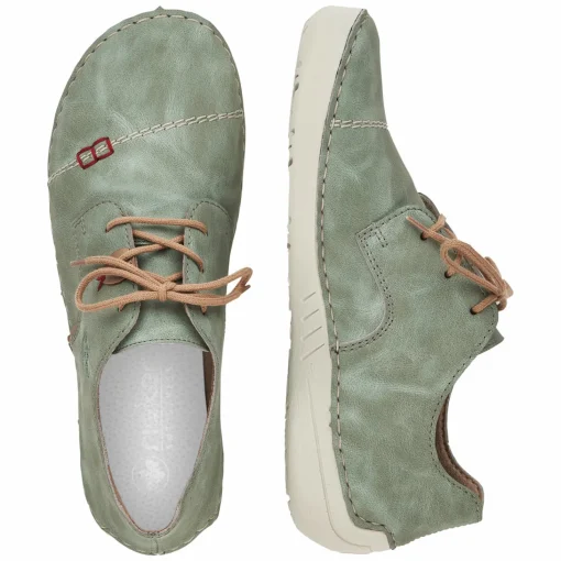 Rieker Damen Schnürschuhe grüngrau