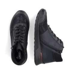 Rieker Damen Schnürschuhe tiefschwarz