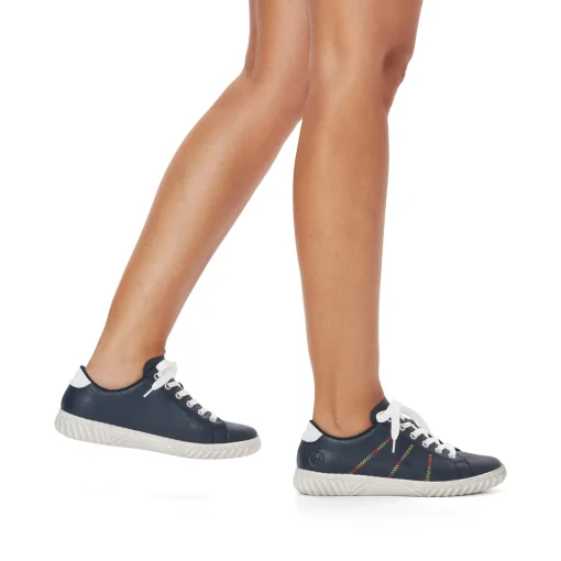 Rieker Damen Schnürschuhe marineblau