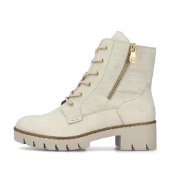 Rieker Damen Schnürstiefel hellbeige