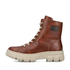 Rieker Damen Schnürstiefel kastanienbraun