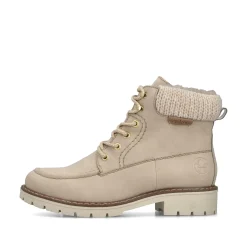 Rieker Damen Schnürstiefel sandbeige