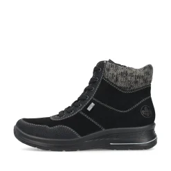Rieker Damen Schnürstiefel urbanschwarz