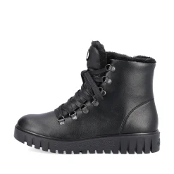 Rieker Damen Schnürstiefel tiefschwarz