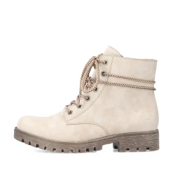 Rieker Damen Schnürstiefel hellbeige