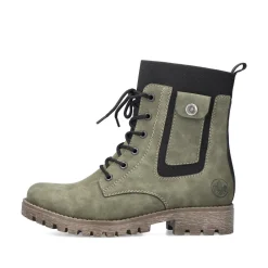 Rieker Damen Schnürstiefel laubgrün