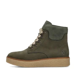 Rieker Damen Schnürstiefel schilfgrün
