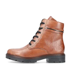 Rieker Damen Schnürstiefel kupferbraun